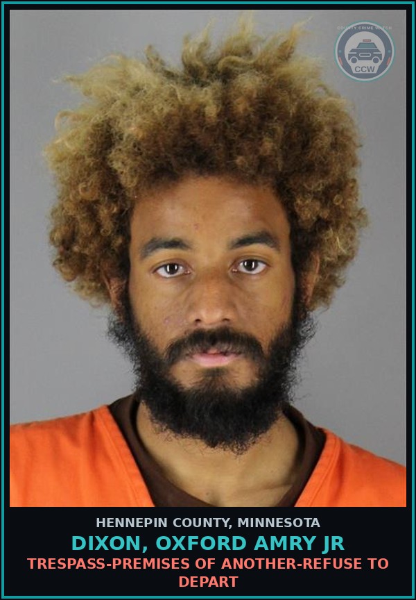 Booking mugshot of DIXON, OXFORD AMRY JR in Hennepin County