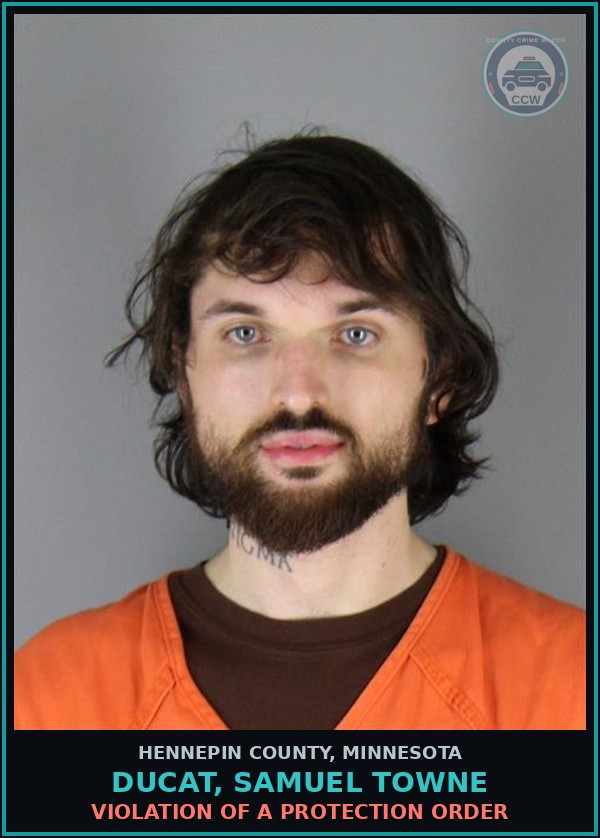 Booking mugshot of DUCAT, SAMUEL TOWNE in Hennepin County