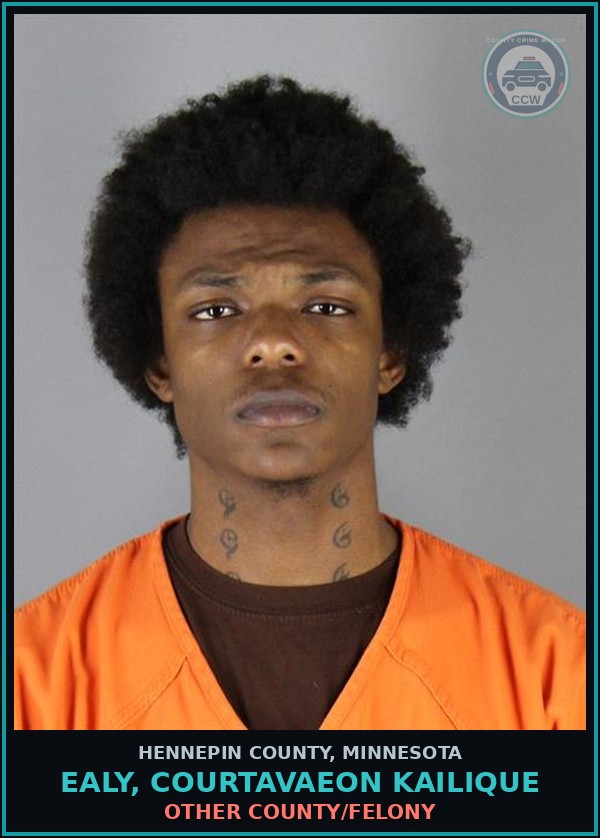Booking mugshot of EALY, COURTAVAEON KAILIQUE in Hennepin County
