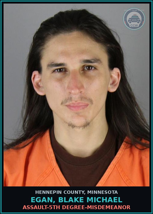 Booking mugshot of EGAN, BLAKE MICHAEL in Hennepin County