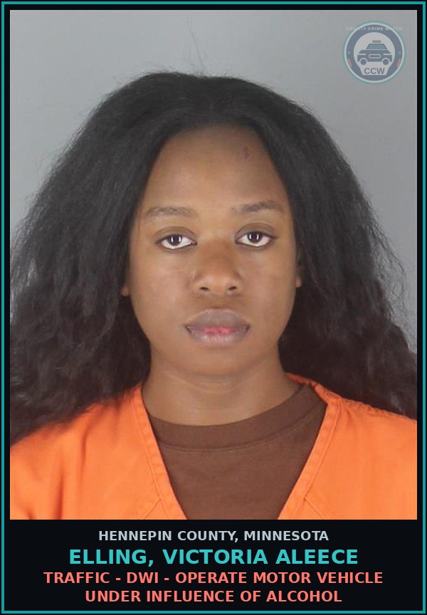 Booking mugshot of ELLING, VICTORIA ALEECE in Hennepin County