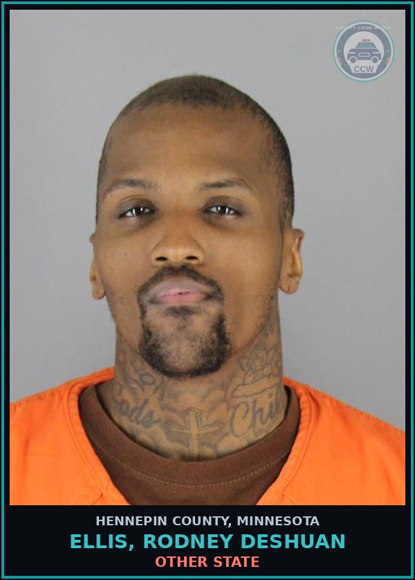 Booking mugshot of ELLIS, RODNEY DESHUAN in Hennepin County