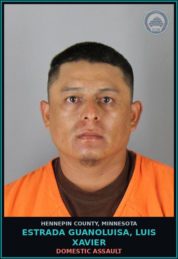 Booking mugshot of ESTRADA GUANOLUISA, LUIS XAVIER in Hennepin County
