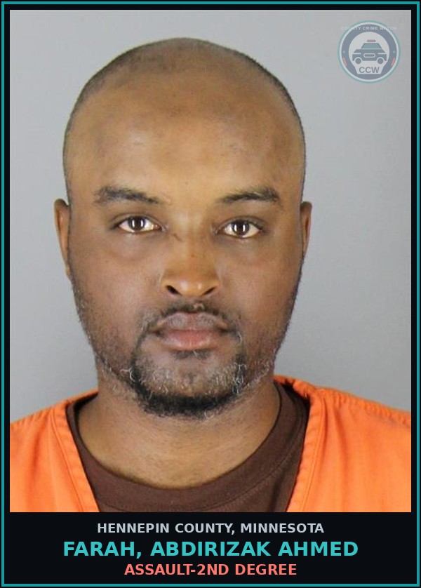 Booking mugshot of FARAH, ABDIRIZAK AHMED in Hennepin County