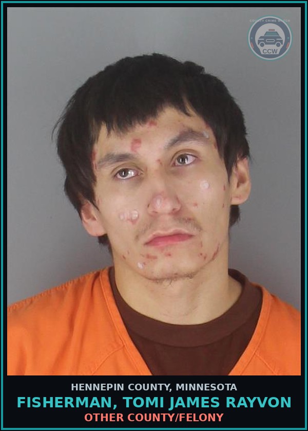 Booking mugshot of FISHERMAN, TOMI JAMES RAYVON in Hennepin County