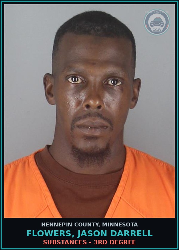 Booking mugshot of FLOWERS, JASON DARRELL in Hennepin County