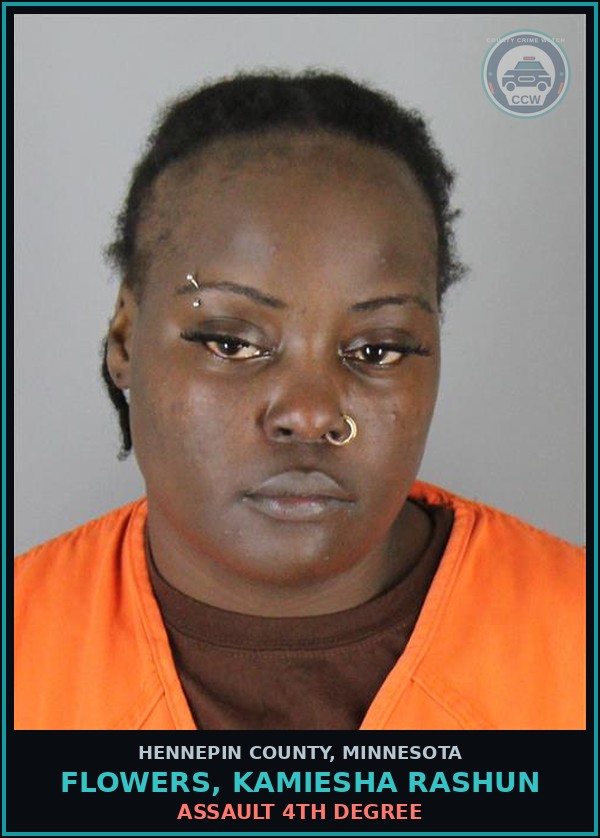 Booking mugshot of FLOWERS, KAMIESHA RASHUN in Hennepin County