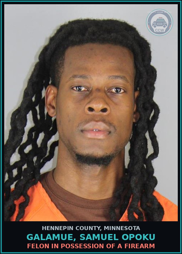 Booking mugshot of GALAMUE, SAMUEL OPOKU in Hennepin County
