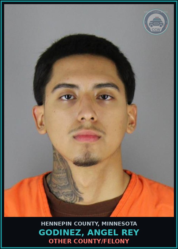 Booking mugshot of GODINEZ, ANGEL REY in Hennepin County
