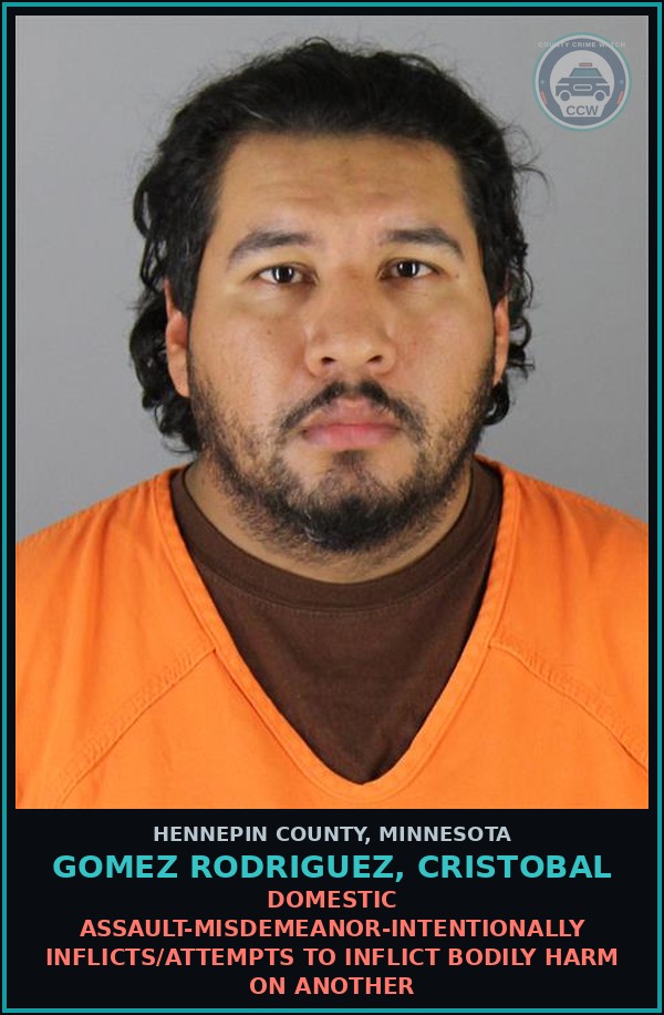 Booking mugshot of GOMEZ RODRIGUEZ, CRISTOBAL in Hennepin County
