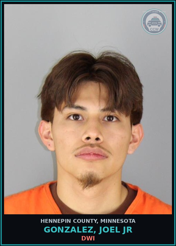 Booking mugshot of GONZALEZ, JOEL JR in Hennepin County