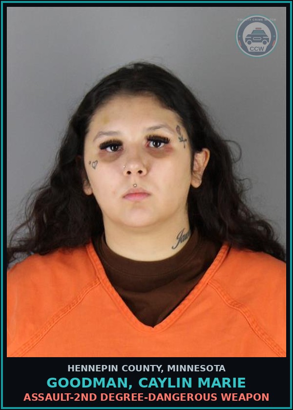 Booking mugshot of GOODMAN, CAYLIN MARIE in Hennepin County