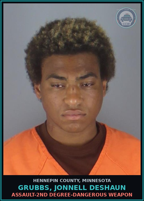 Booking mugshot of GRUBBS, JONNELL DESHAUN in Hennepin County