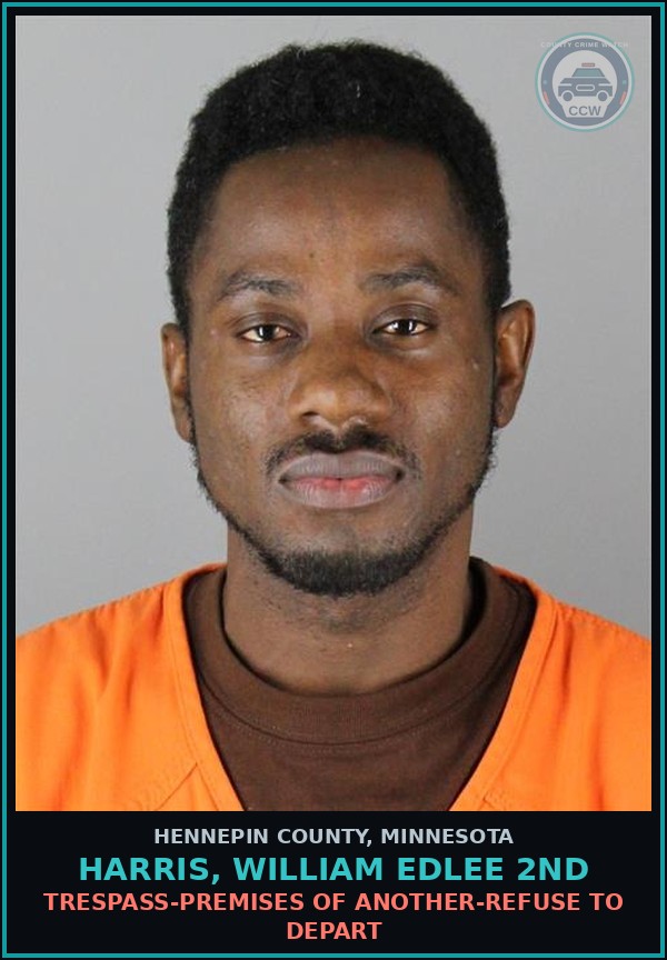 Booking mugshot of HARRIS, WILLIAM EDLEE 2ND in Hennepin County