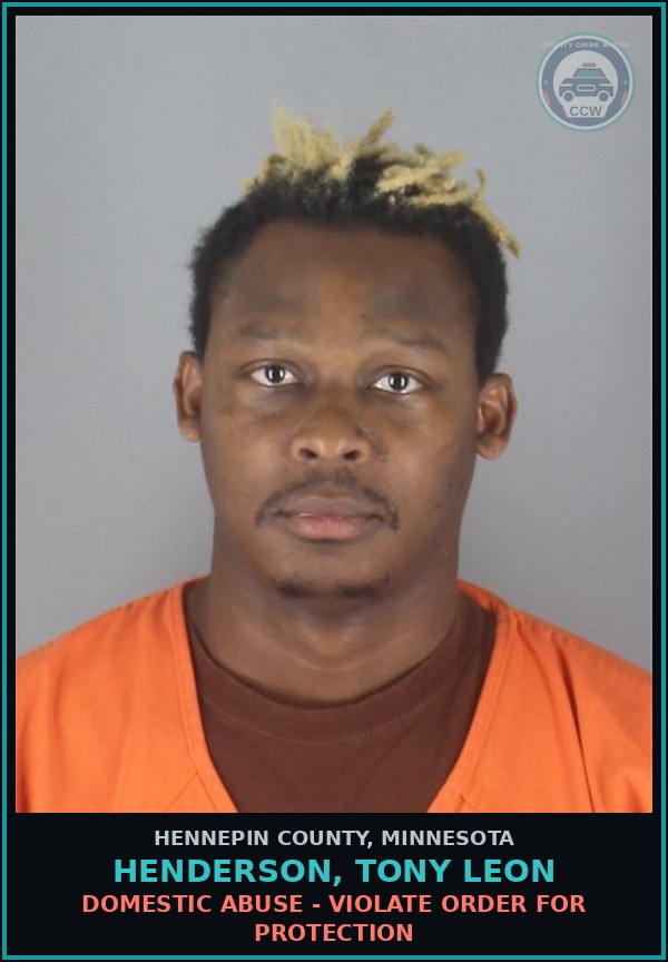 Booking mugshot of HENDERSON, TONY LEON in Hennepin County