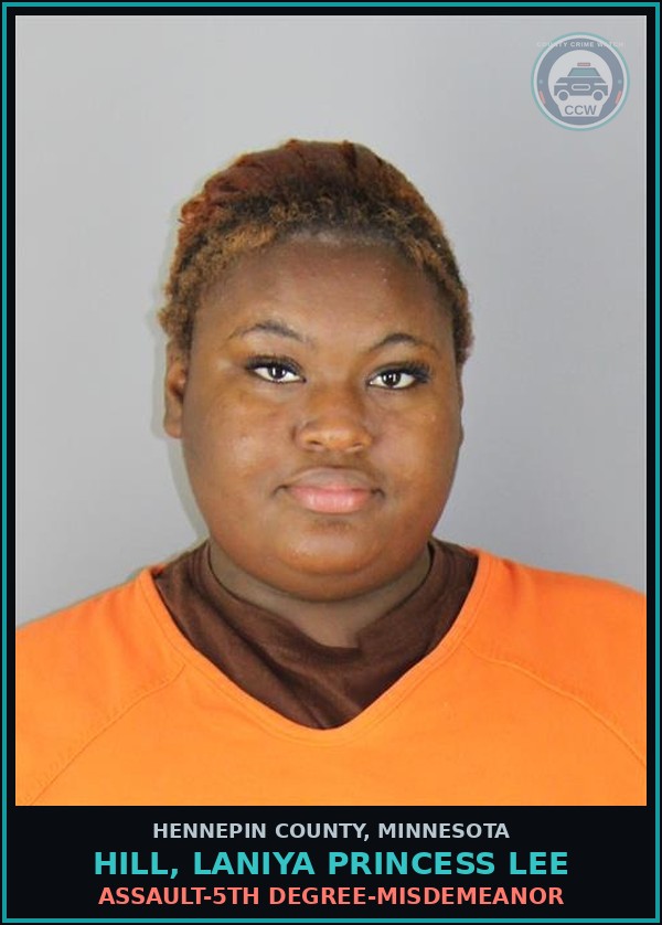 Booking mugshot of HILL, LANIYA PRINCESS LEE in Hennepin County