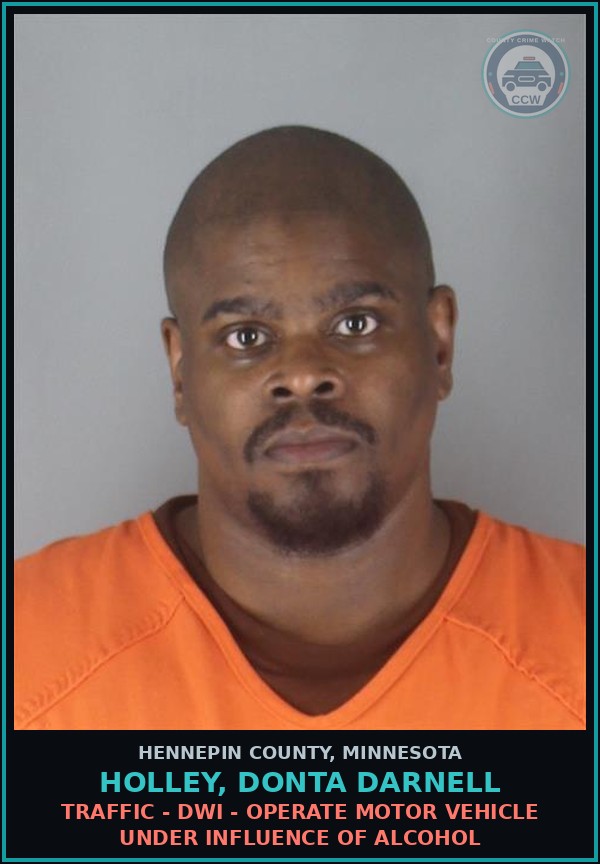 Booking mugshot of HOLLEY, DONTA DARNELL in Hennepin County