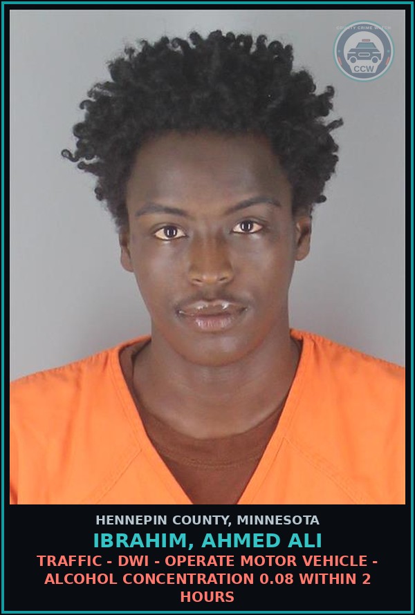 Booking mugshot of IBRAHIM, AHMED ALI in Hennepin County