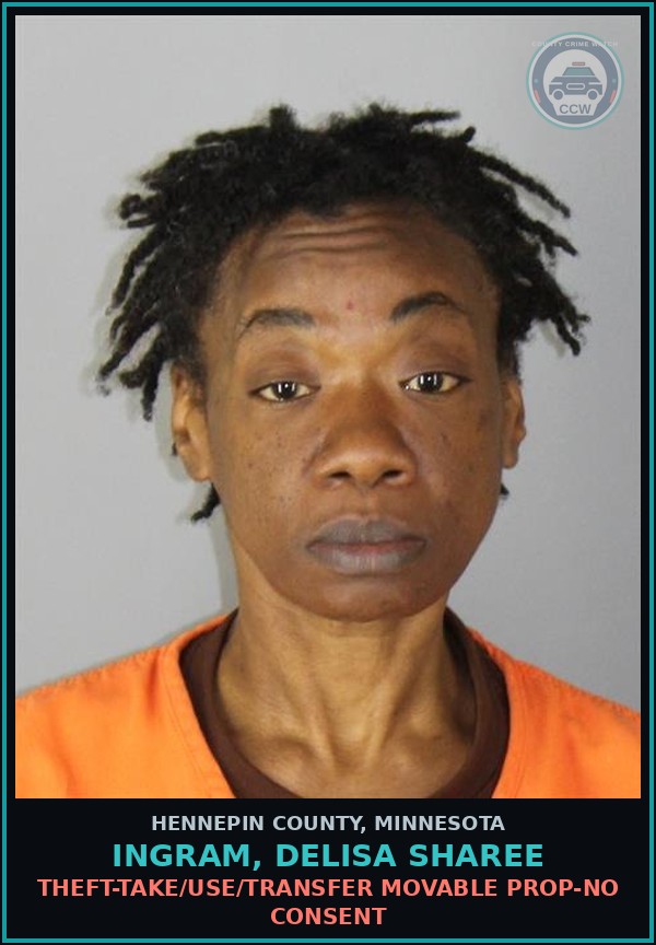Booking mugshot of INGRAM, DELISA SHAREE in Hennepin County