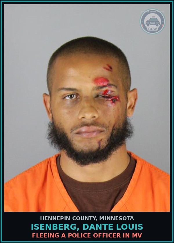 Booking mugshot of ISENBERG, DANTE LOUIS in Hennepin County