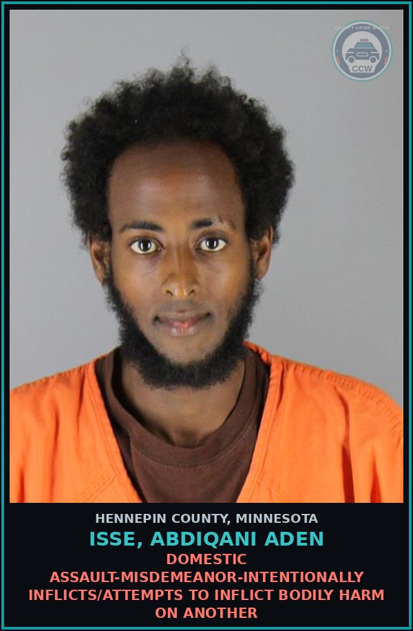 Booking mugshot of ISSE, ABDIQANI ADEN in Hennepin County