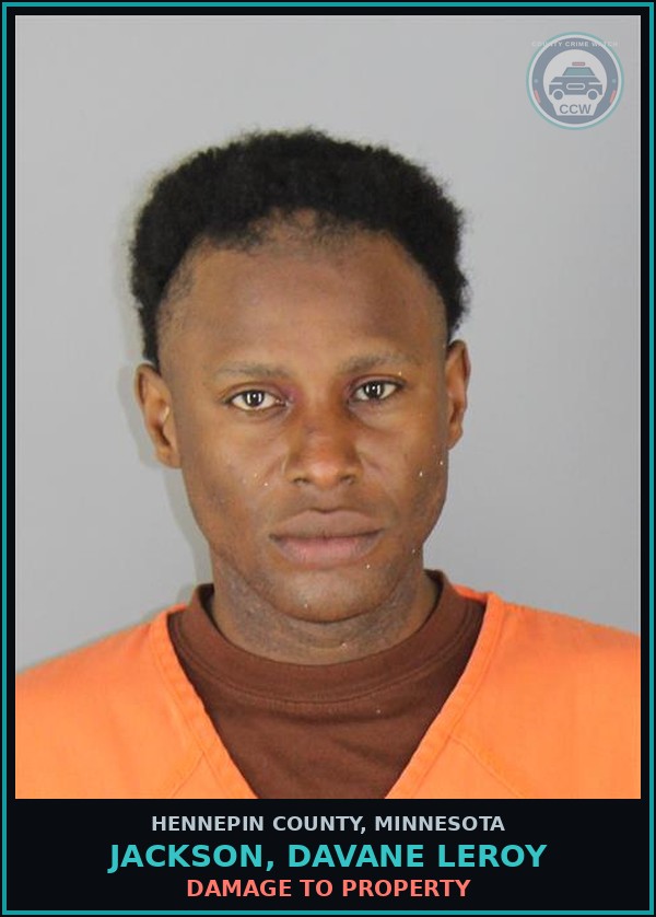 Booking mugshot of JACKSON, DAVANE LEROY in Hennepin County