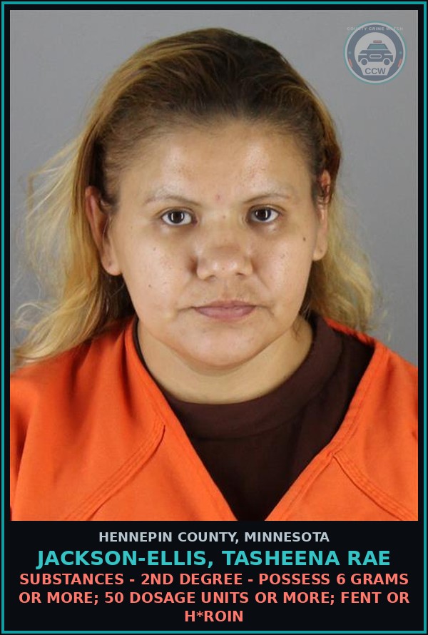 Booking mugshot of JACKSON-ELLIS, TASHEENA RAE in Hennepin County