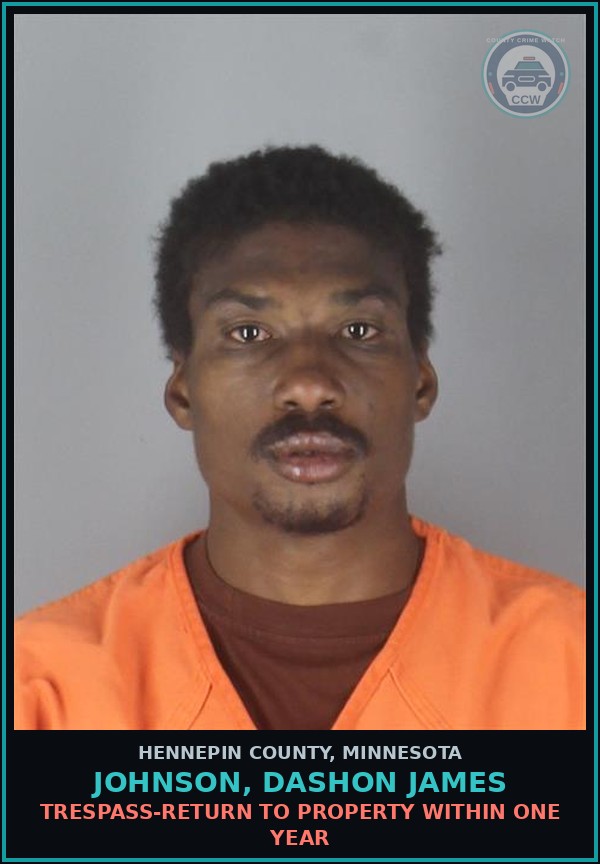 Booking mugshot of JOHNSON, DASHON JAMES in Hennepin County