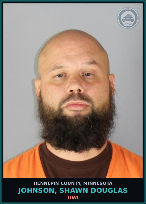 Booking mugshot of JOHNSON, SHAWN DOUGLAS in Hennepin County