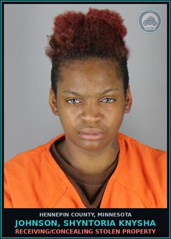Booking mugshot of JOHNSON, SHYNTORIA KNYSHA in Hennepin County