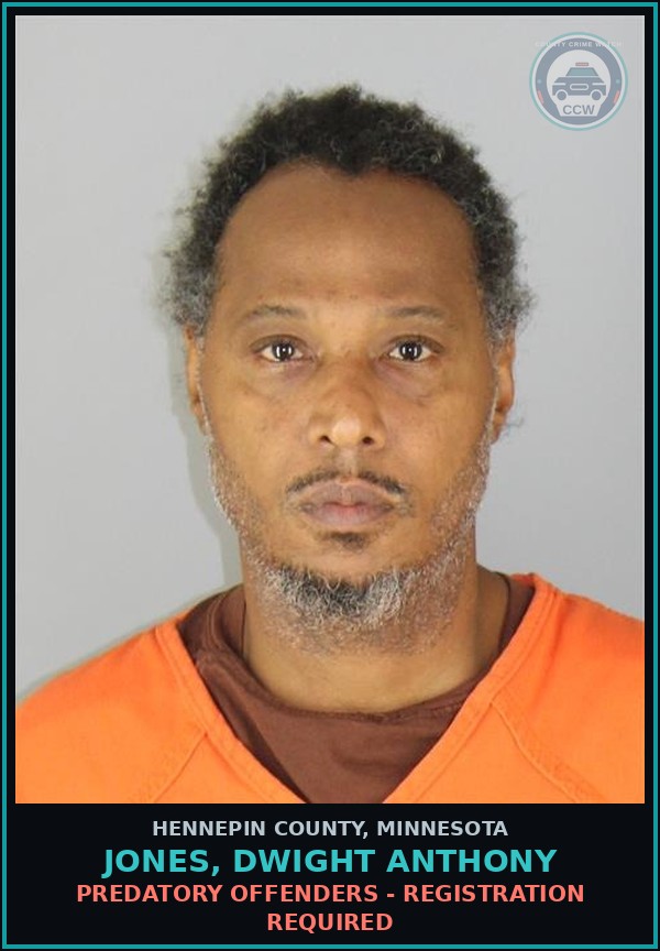 Booking mugshot of JONES, DWIGHT ANTHONY in Hennepin County