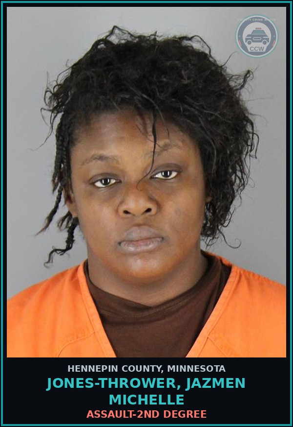 Booking mugshot of JONES-THROWER, JAZMEN MICHELLE in Hennepin County