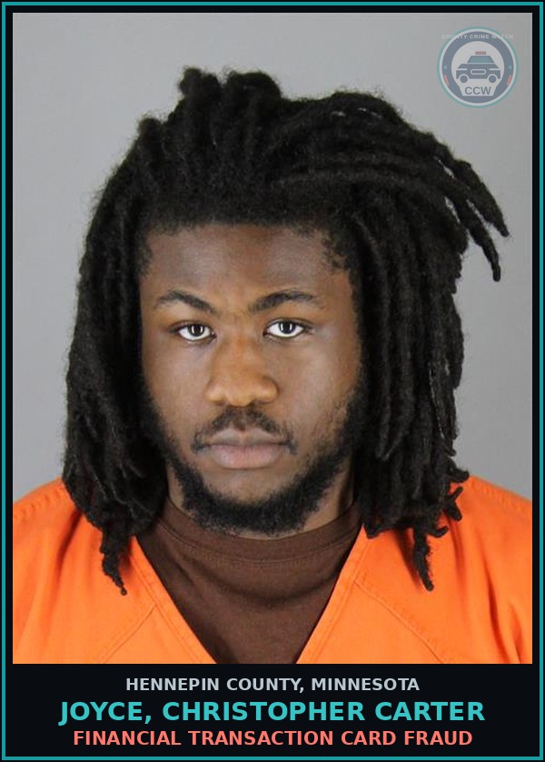 Booking mugshot of JOYCE, CHRISTOPHER CARTER in Hennepin County