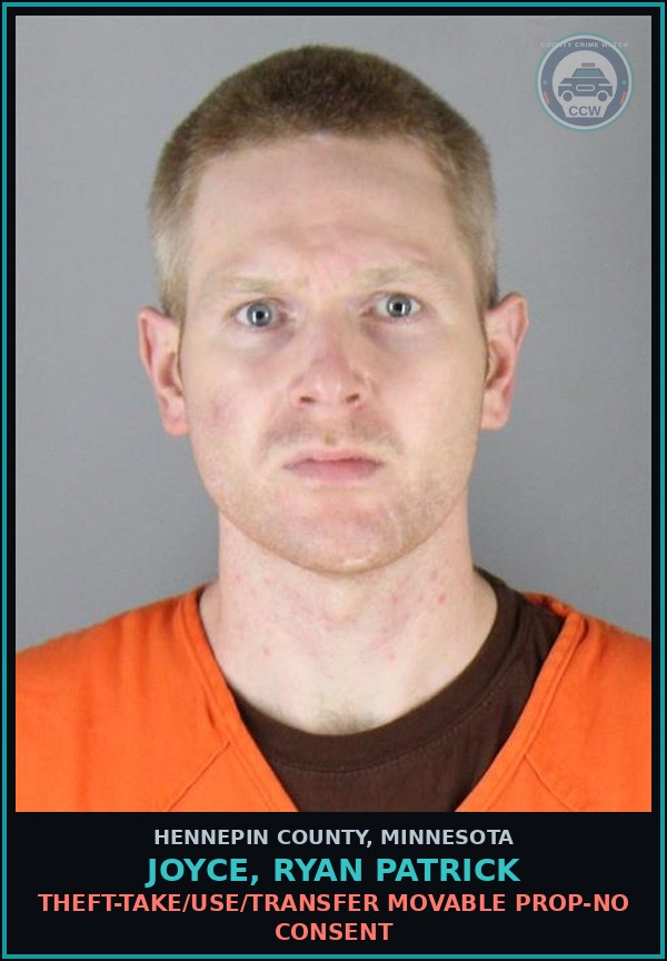 Booking mugshot of JOYCE, RYAN PATRICK in Hennepin County