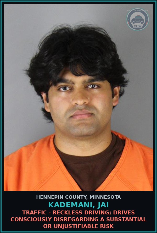 Booking mugshot of KADEMANI, JAI in Hennepin County