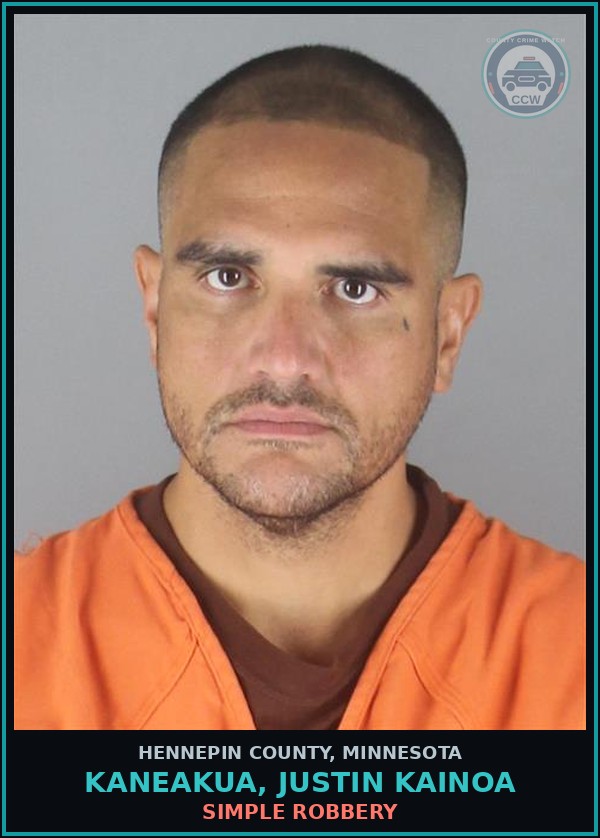 Booking mugshot of KANEAKUA, JUSTIN KAINOA in Hennepin County