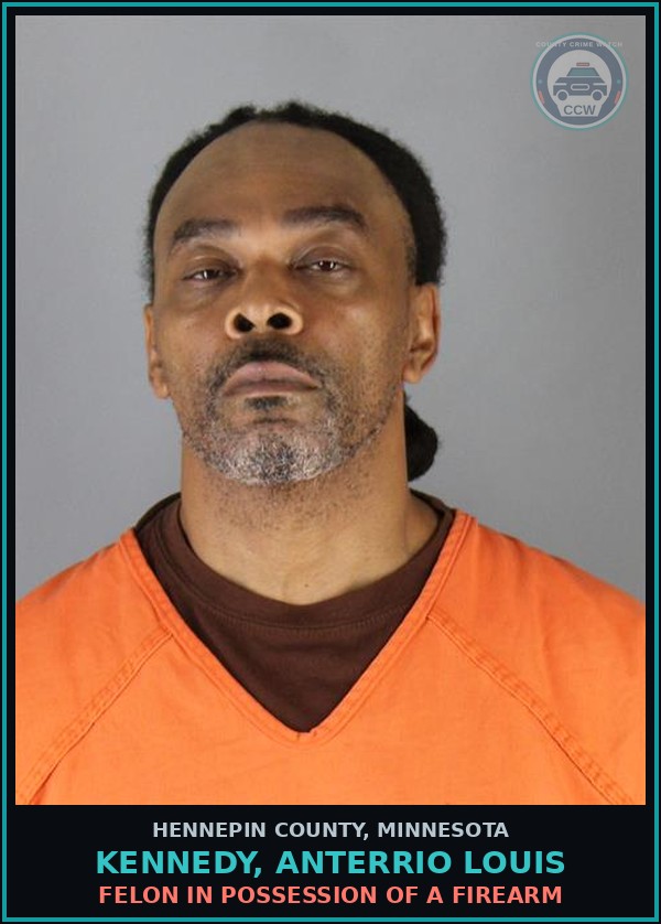 Booking mugshot of KENNEDY, ANTERRIO LOUIS in Hennepin County