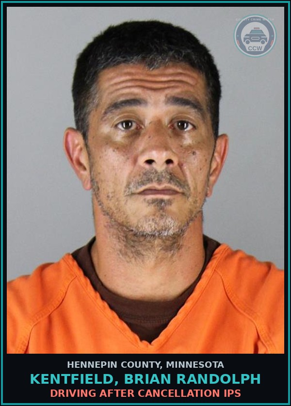 Booking mugshot of KENTFIELD, BRIAN RANDOLPH in Hennepin County