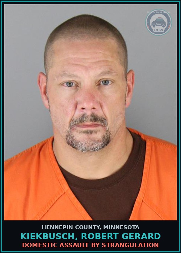 Booking mugshot of KIEKBUSCH, ROBERT GERARD in Hennepin County