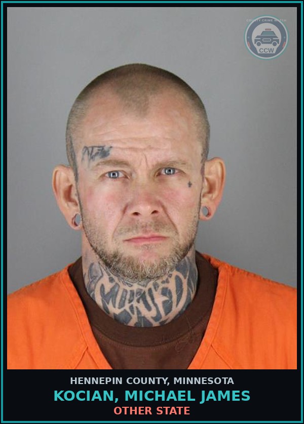 Booking mugshot of KOCIAN, MICHAEL JAMES in Hennepin County