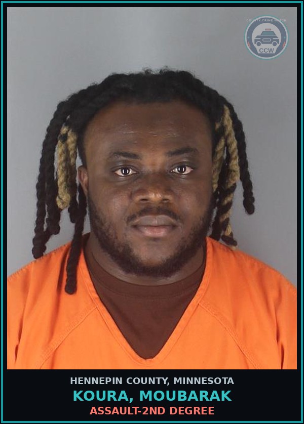 Booking mugshot of KOURA, MOUBARAK in Hennepin County