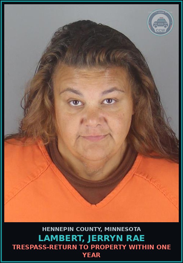 Booking mugshot of LAMBERT, JERRYN RAE in Hennepin County