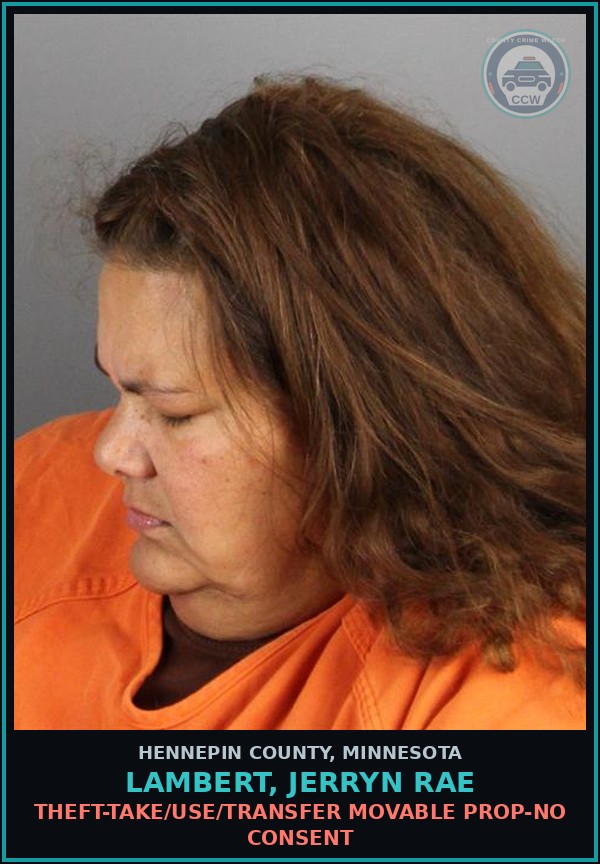 Booking mugshot of LAMBERT, JERRYN RAE in Hennepin County