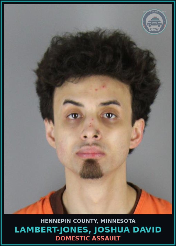 Booking mugshot of LAMBERT-JONES, JOSHUA DAVID in Hennepin County