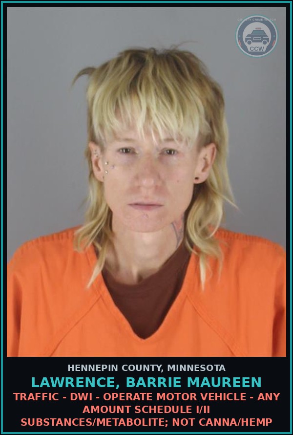 Booking mugshot of LAWRENCE, BARRIE MAUREEN in Hennepin County