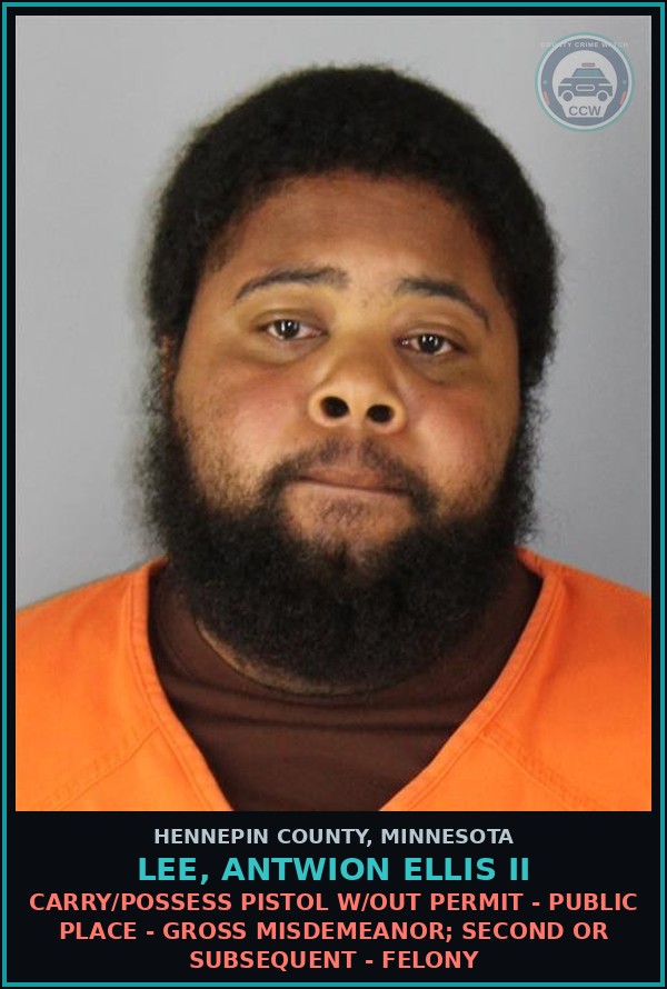 Booking mugshot of LEE, ANTWION ELLIS II in Hennepin County