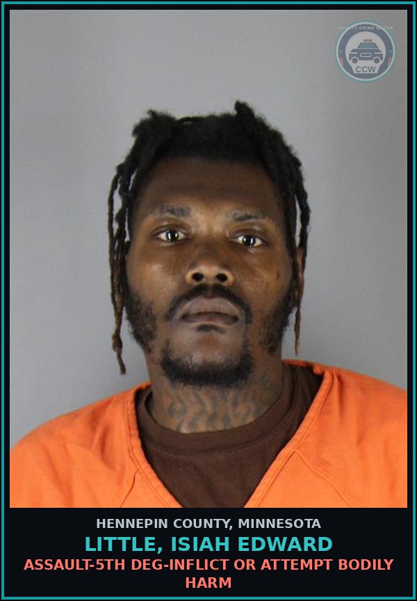 Booking mugshot of LITTLE, ISIAH EDWARD in Hennepin County