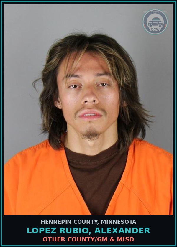 Booking mugshot of LOPEZ RUBIO, ALEXANDER in Hennepin County