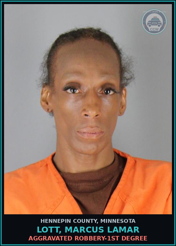 Booking mugshot of LOTT, MARCUS LAMAR in Hennepin County