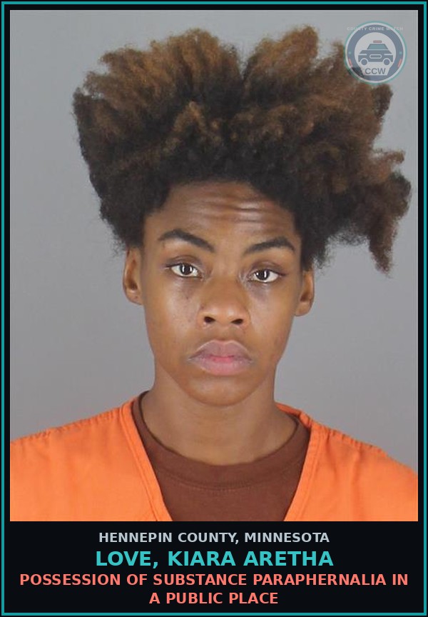 Booking mugshot of LOVE, KIARA ARETHA in Hennepin County